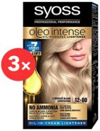 SYOSS Oleo Intense 12-00 Striebristo Blond 3× 50 ml - Farba na vlasy