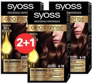 SYOSS Oleo Intense 4-18 Hnedá mokka 3× 50 ml - Farba na vlasy