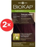BIOKAP Nutricolor Delicato Mahogany Light Brown Gentle Dye 5.50 (2× 140 ml) - Prírodná farba na vlasy