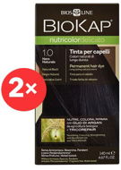 BIOKAP Nutricolor Delicato Natural Black Gentle Dye 1.00 (2× 140ml) - Natural Hair Dye