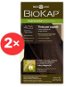 BIOKAP Nutricolor Delicato Chocolate Chestnut Gentle Dye 4.05 (2× 140ml) - Natural Hair Dye
