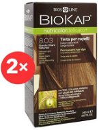 BIOKAP Nutricolor Extra Delicato + Natural Light Blond Gentle Dye 8.03 (2× 140 ml) - Természetes hajfesték