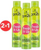 SCHWARZKOPF GOT2B Fresh it up Extra Fresh 3× 200 ml - Suchý šampón