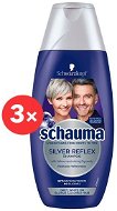 SCHWARZKOPF SCHAUMA Silver Reflex 3× 250 ml - Fialový šampón