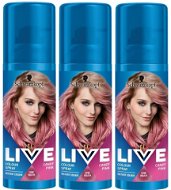 SCHWARZKOPF LIVE Color Sprays Candy Pink 3 × 120 ml - Hair Colour Spray