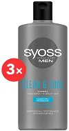 SYOSS MEN Clean&Cool 3 × 440 ml - Férfi sampon