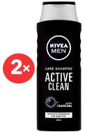 NIVEA Men Active Clean Care Shampoo 2× 400 ml - Pánsky šampón