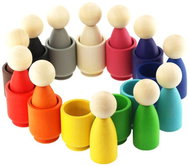 Montessori Peg Dolls in Cups - Montessori Toy