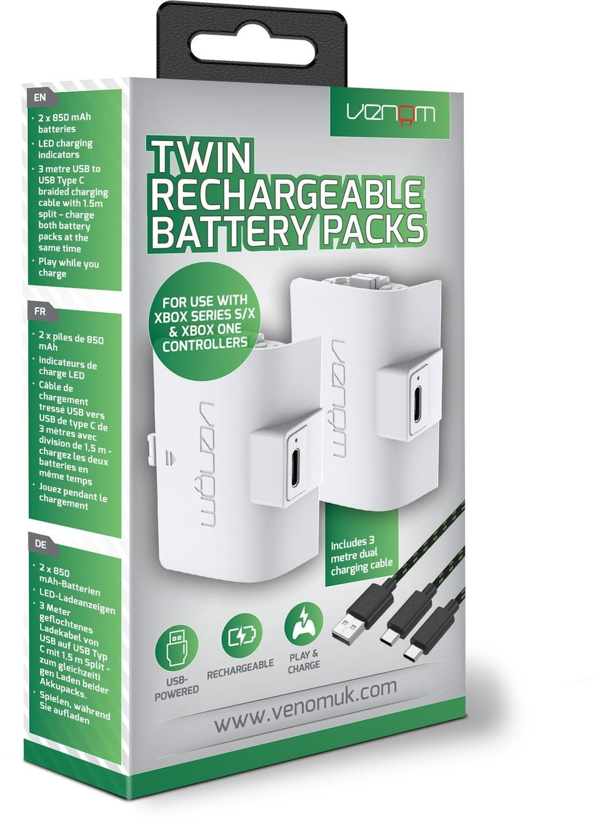 Xbox one battery clearance pack white