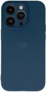 Vennus Valentínske puzdro Heart na iPhone 13 Pro – tmavo modré - Kryt na mobil