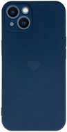 Vennus Valentínske puzdro Heart na iPhone 14 Plus – tmavo modré - Kryt na mobil