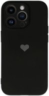 Vennus Valentínske puzdro Heart na iPhone 14 Pro Max – čierne - Kryt na mobil