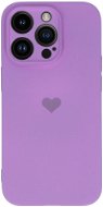 Vennus Valentínske puzdro Heart ma iPhone 14 Pro Max – fialové - Kryt na mobil
