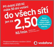 Vodafone Karta na Míru - počáteční kredit 200 Kč - -