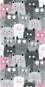 Dětský koberec Kiddo A1079 pink 80 x 150 cm - Koberec