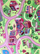 Dětský koberec Sladké město 200 x 200 cm - Koberec