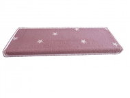 Vopi  DOPRODEJ: 24 × 65 obdélník cm Nášlapy na schody Hvězdičky růžové obdélník, - Nášlapy na schody
