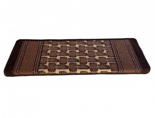 Vopi Stair treads Grenoble brown rectangle, self-adhesive 25 × 80 rectangle (dimensions including be - Stair Treads - Main image