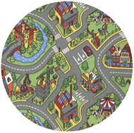 Vopi Children's carpet Playful city circle 120 cm - Carpet