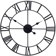 Verk 01564 Hodiny nástěnné retro 3D 80 cm černé - Wall Clock