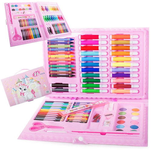 Verk 18246 Art painting set 86 pcs pink - Art Supplies - Main image