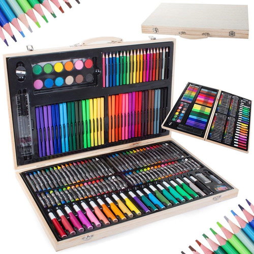 Verk 18233 Large set in wooden case for painter 180 pcs - Art Supplies - Main image