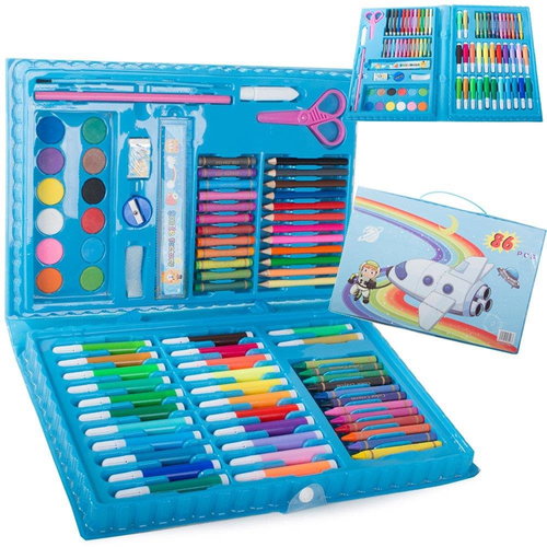 Verk 18246 Art painting set 86 pcs blue - Art Supplies - Main image