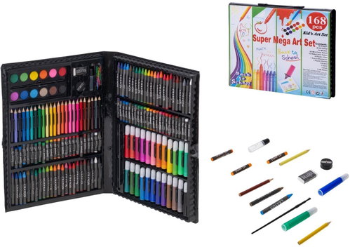 KIK Art painting set 168 pcs black - Art Supplies - Main image