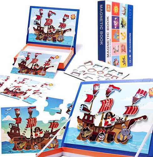 KIK Magnetic book Animals 30 parts - Creative Kit - Main image