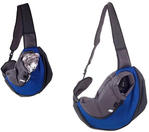 Verk 19067 Transport shoulder bag for dogs, cats size. L blue - Dog Carriers - Main image