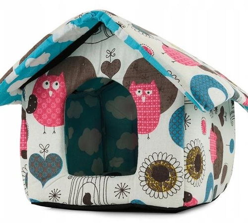 Verk 19004 House for dog, cat 33×29×33 cm owls - Dog Kennel - Main image