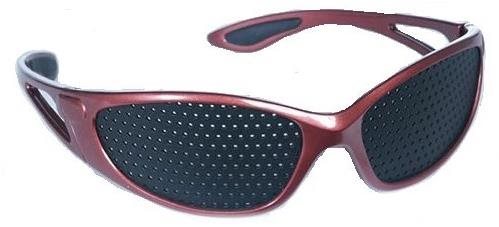 Děrované brýle Trenér očí SPORT červené - Glasses - Main image