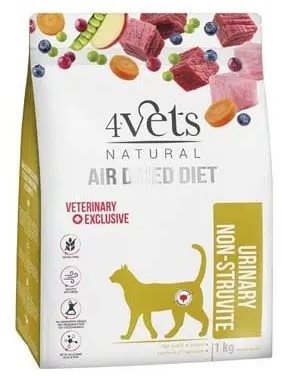 4vets Air Dried Natural Veterinary Exclusive Urinary Non-Struvite 1 kg - Diet Cat Kibble - Main image