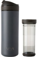 VIVA SCANDINAVIA RECHARGE ANYTIME Thermo mug with infuser 460 ml dark grey - Thermal Mug