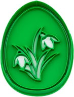 Vykrojto Egg with snowdrop 62 × 80 mm, Easter - Cookie Cutter