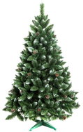 TopKing Christmas tree pine with pine cones 120 cm diamond - silver crystals, non-flammable - Christmas Tree