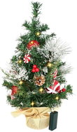 DOMMIO Snow tree with red balls 10 LEDs, 50 cm - Christmas Tree