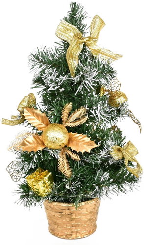 DOMMIO Christmas tree decorated - gold, 35 cm - Christmas Tree - Main image