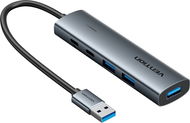 Vention USB 3.0 to USB-C / 3x USB 3.0 Hub 0.15M Gray Aluminum Alloy Type - USB Hub