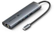 Vention 9-in-1 USB-C zu HDMI / USB-C / USB 3.0 / USB 2.0 / RJ45 / SD/TF / 3,5 mm / PD Docking Statio - Dockingstation