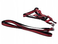 Verk 19129 Nylon with leash 125 × 2,5 cm red - Harness