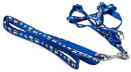 Verk 19124 Nylon with leash 125 × 1,5 cm blue - Harness