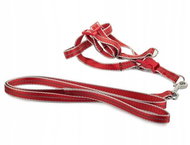 Verk 19120 Nylon with leash 125 × 1,5 cm red - Harness