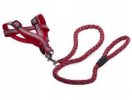 Verk 19117 Nylon with leash 120 × 1,5 cm red - Harness