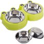 Verk 19107 for dogs and cats double, stainless steel, green - Dog Bowl