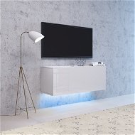 TV állvány VIVO 01 magasfényű fehér színben - TV asztal