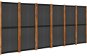 VidaXL šesťdielny paraván čierny 420 × 180 cm - Paraván