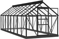 VidaXL Sklenený skleník, antracitový, 155 × 395,5 × 191 cm, hliník - Skleník