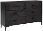 SHUMEE Příborník černý 110 × 35 × 70 cm masivní recyklované borové dřevo - Příborník
