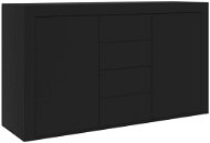 SHUMEE Příborník černý 120 × 36 × 69 cm dřevotříska - Příborník